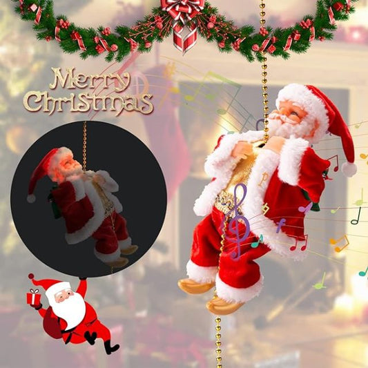 PAPA NOEL ESCALADOR CON CUERDA