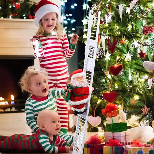 Papa Noel Con Escalera Musical