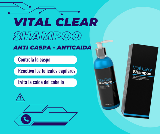 Vital Clear Shampoo Anticaspa y Caida + Envio gratis